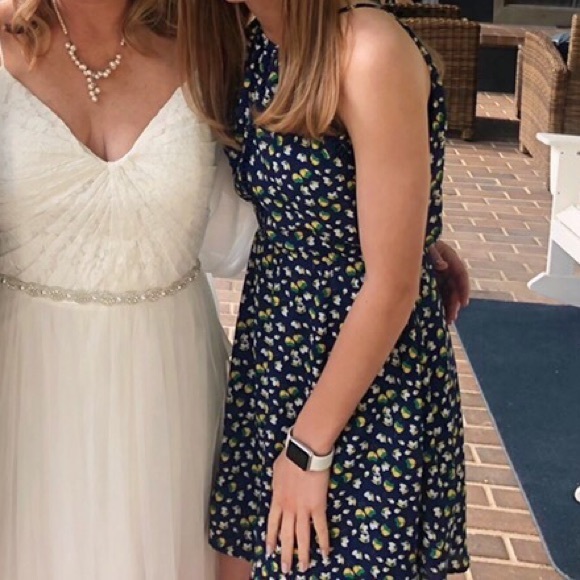 blue with white/yellow flower dress - Picture 5 of 5